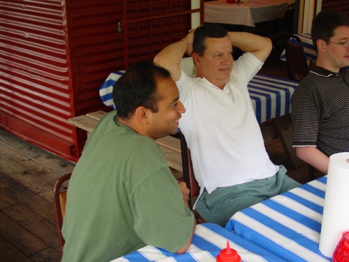 Nick and Rick relaxing